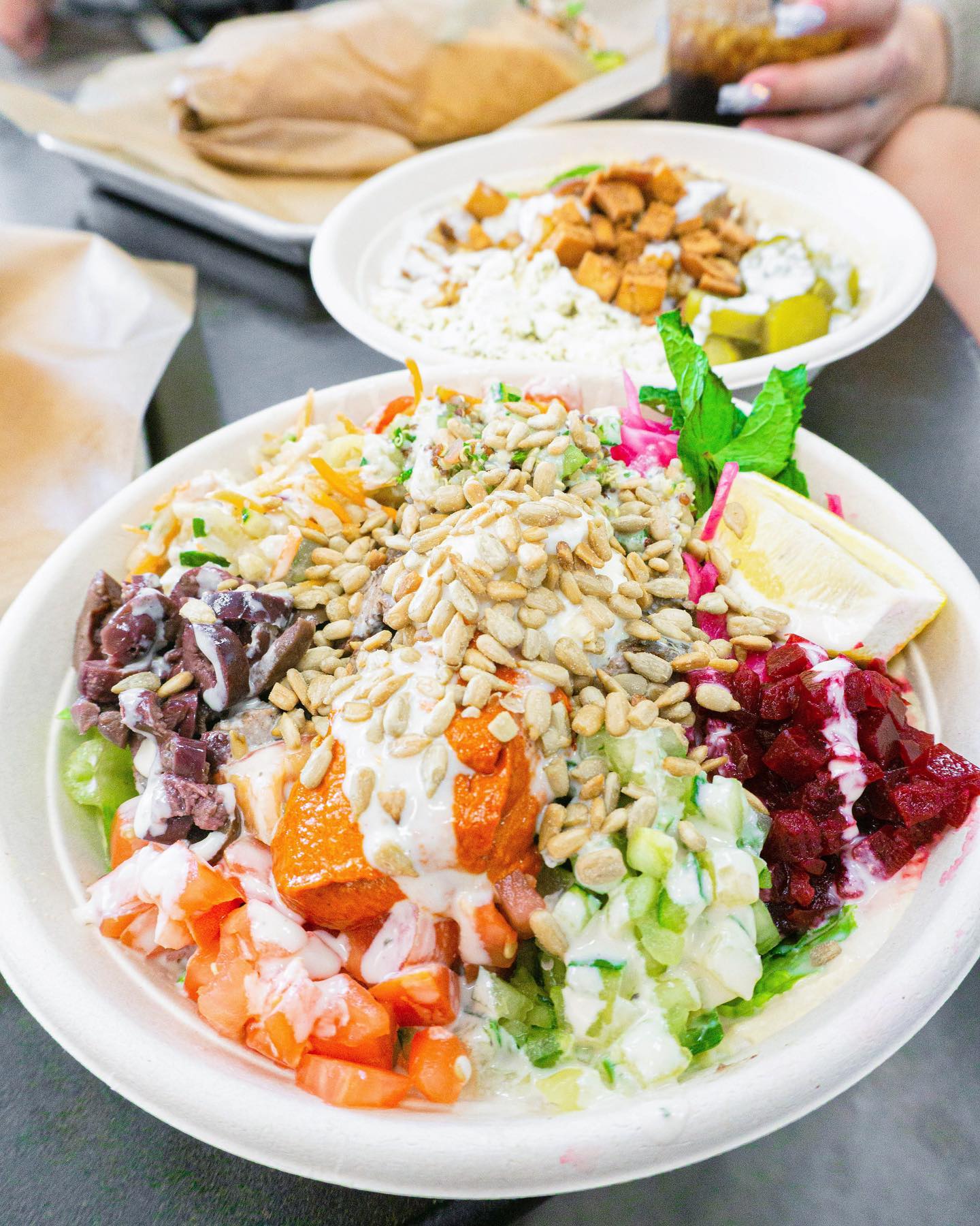 Hummus Bowls and Wraps